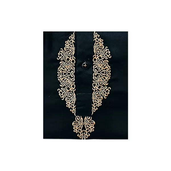 Men’s Stylish Panjabi Black - Image 2