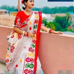 উন্নতমানের হাফ সিল্ক শাড়ি- H 23